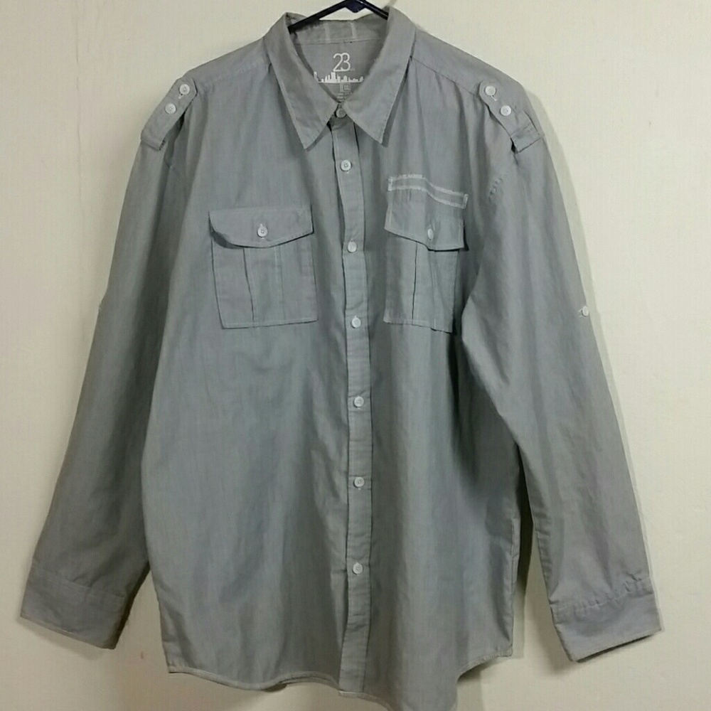 Men's 23rdSt. Stylish Long Sleeve Shirt -XXL